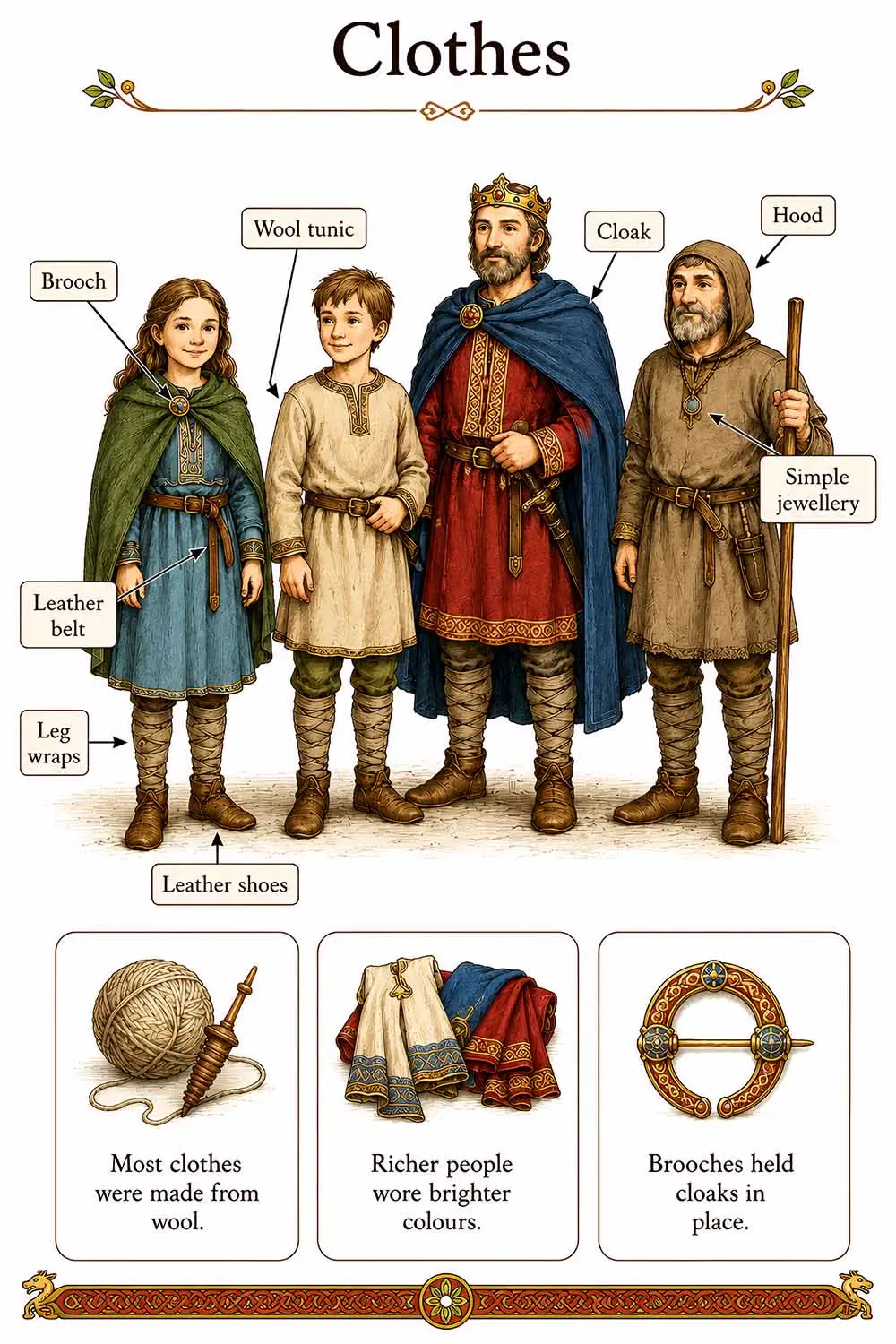 Anglo Saxon Clothes - Infographic