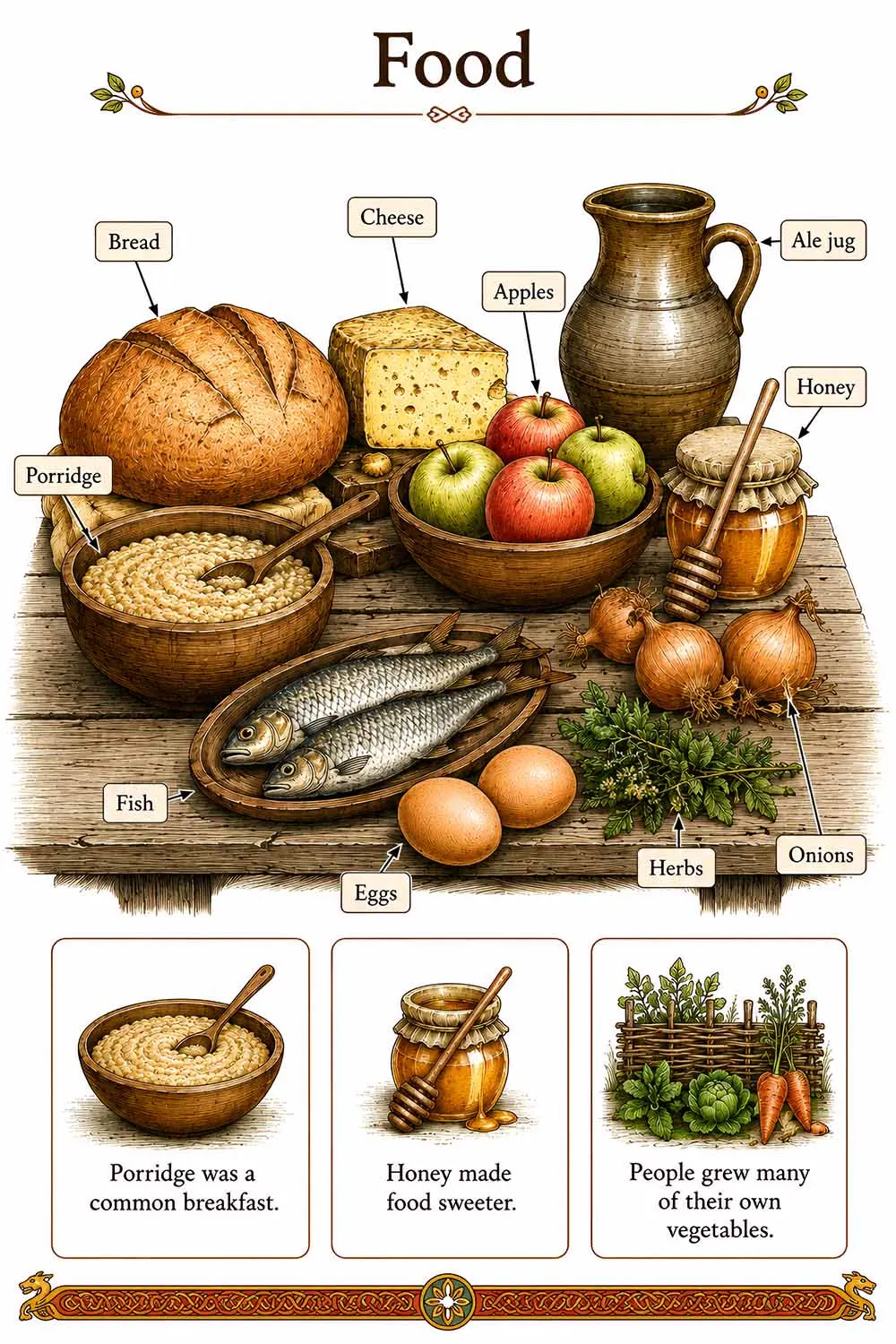 Anglo Saxon Food - Infographic